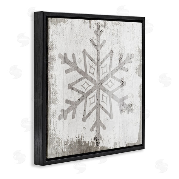 Stupell Industries Stupell Studio | Rustic Winter Snowflake Shape Wall Art