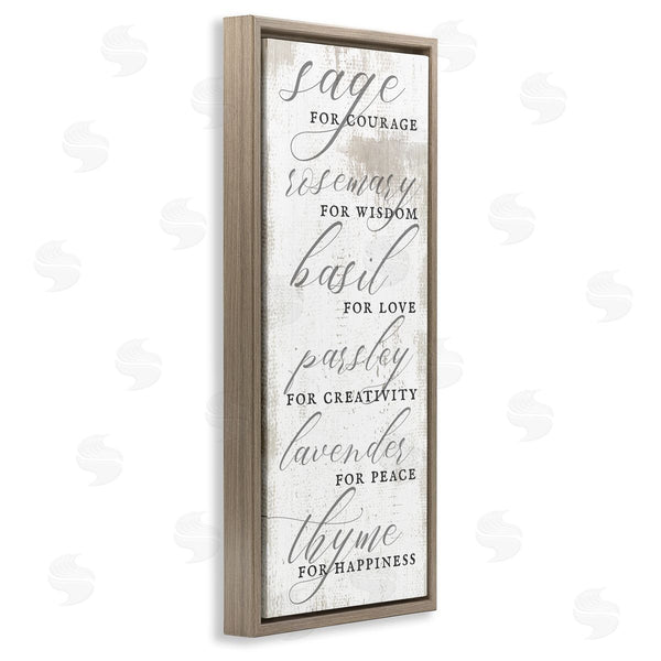 Stupell Industries Stupell Studio | Sage Basil Thyme Sentimental Phrases Wall Art