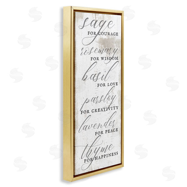 Stupell Industries Stupell Studio | Sage Basil Thyme Sentimental Phrases Wall Art