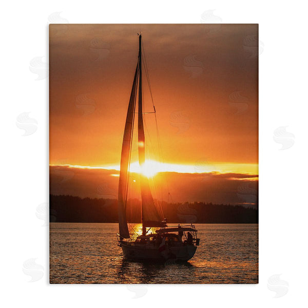 stupell industries Stupell Studio | Sailboat at Sunset Wall Art