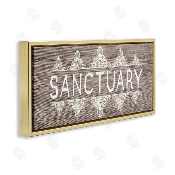 Stupell Industries Stupell Studio | Sanctuary With Paisley Pattern Wall Art