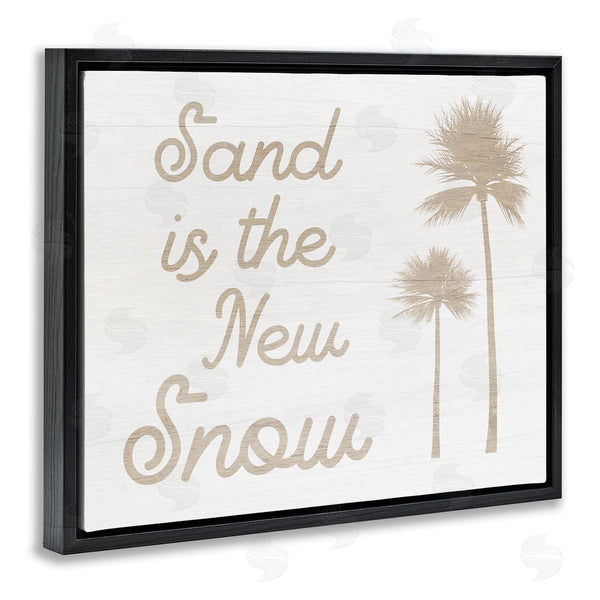 Stupell Industries Stupell Studio | Sand Is New Snow Phrase Soft Palm Trees Wall Art