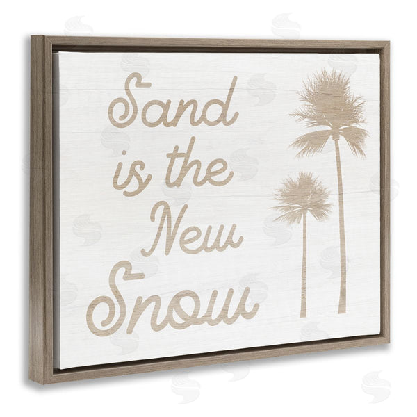 Stupell Industries Stupell Studio | Sand Is New Snow Phrase Soft Palm Trees Wall Art