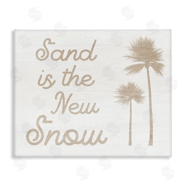 stupell industries Stupell Studio | Sand is New Snow Phrase Soft Palm Trees Wall Art