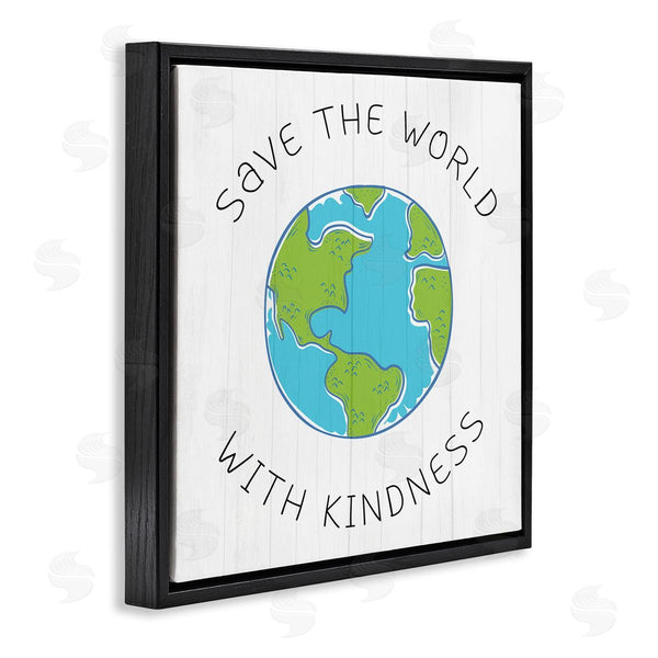 Stupell Industries Stupell Studio | Save The World With Kindness Planet Earth Symbol Wall Art