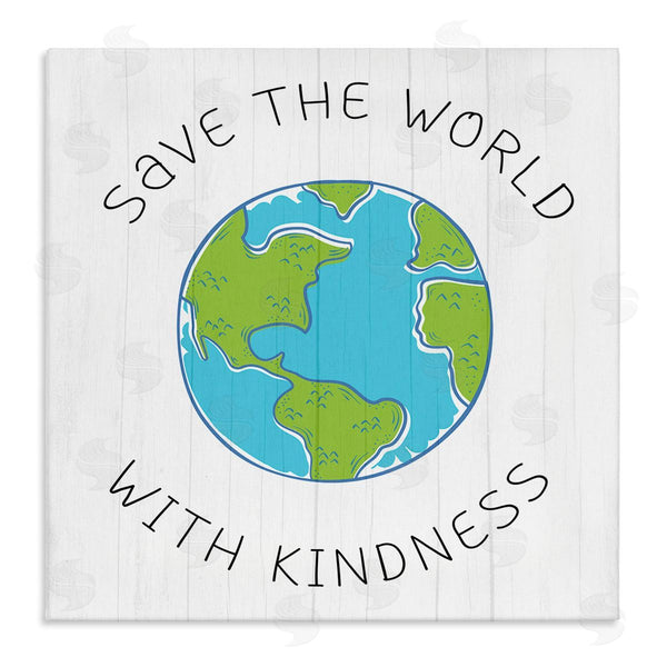 stupell industries Stupell Studio | Save The World With Kindness Planet Earth Symbol Wall Art