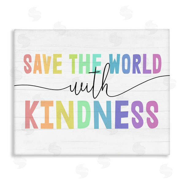 stupell industries Stupell Studio | Save The World With Kindness Rainbow Letters Wall Art