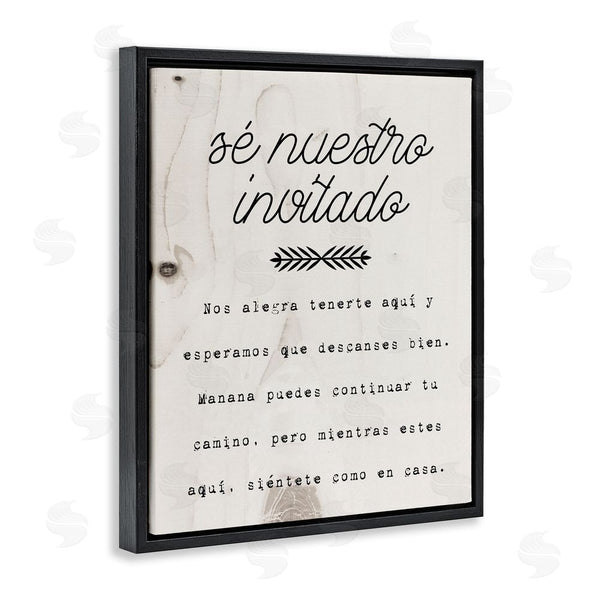 Stupell Industries Stupell Studio | Sé Nuestro Invitado Aquí Wall Art