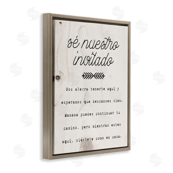 Stupell Industries Stupell Studio | Sé Nuestro Invitado Aquí Wall Art