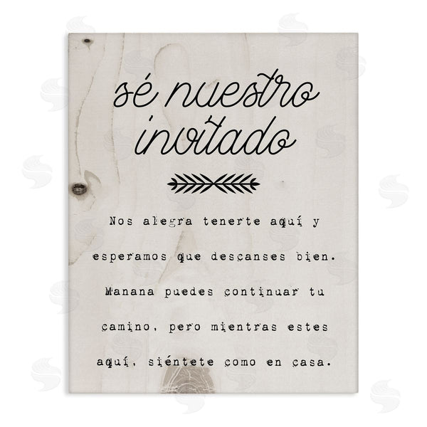 stupell industries Stupell Studio | Sé Nuestro Invitado Aquí Wall Art