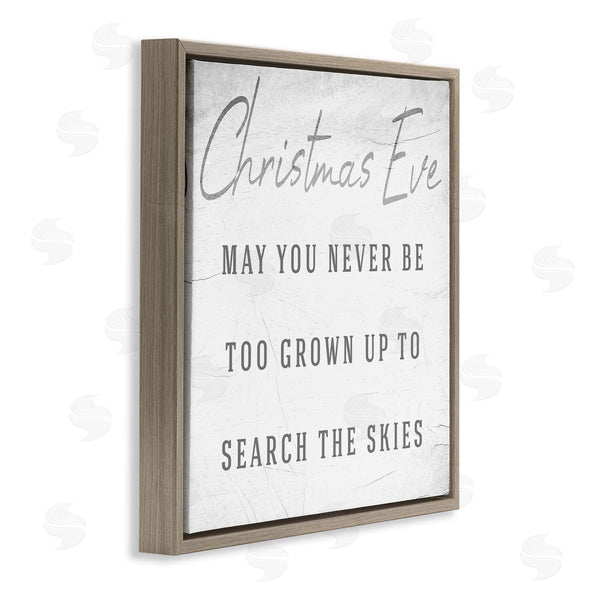 Stupell Industries Stupell Studio | Search The Skies Christmas Eve Phrase Winter Holiday