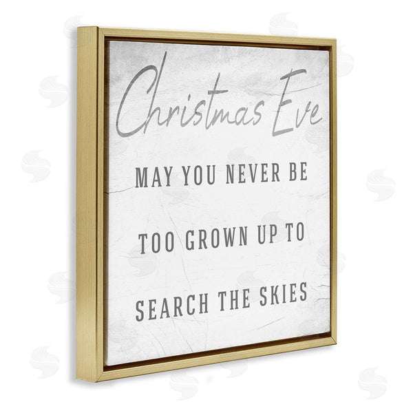Stupell Industries Stupell Studio | Search The Skies Christmas Eve Phrase Winter Holiday