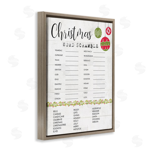 Stupell Industries Stupell Studio | Seasonal Christmas Word Scramble