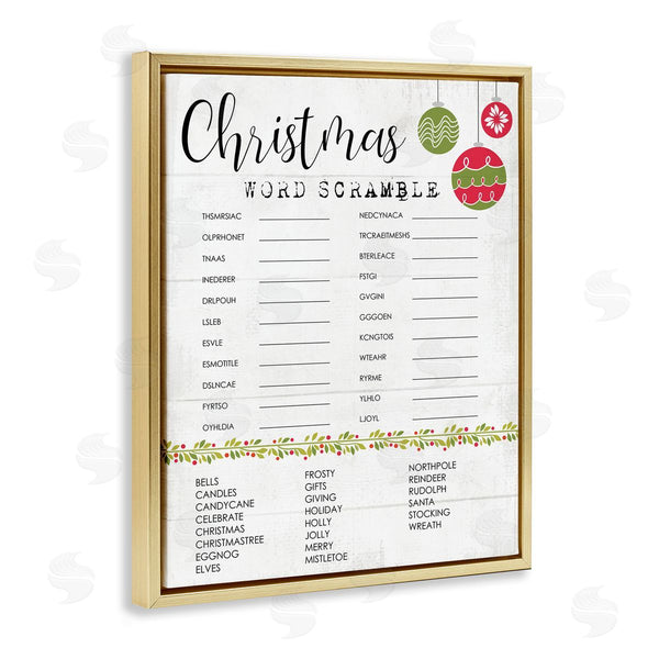 Stupell Industries Stupell Studio | Seasonal Christmas Word Scramble