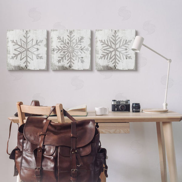 Stupell Industries Stupell Studio | Seasonal Winter Snowflake Snow Shapes Wall Art