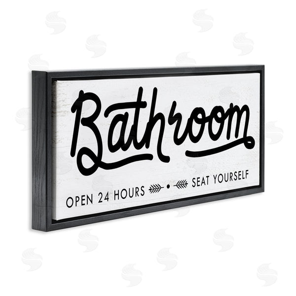 Stupell Industries Stupell Studio | Seat Yourself Bathroom Sign Wall Art