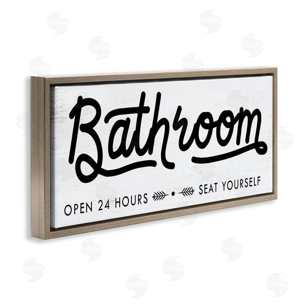 Stupell Industries Stupell Studio | Seat Yourself Bathroom Sign Wall Art