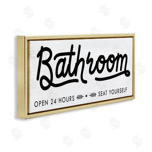 Stupell Industries Stupell Studio | Seat Yourself Bathroom Sign Wall Art