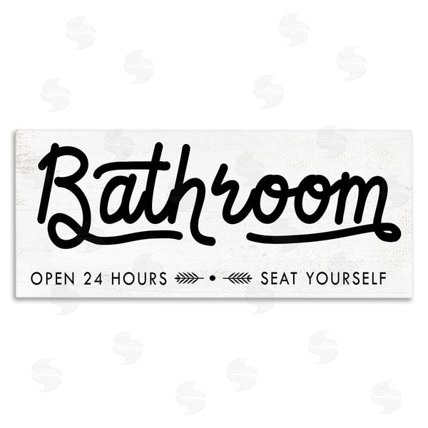 stupell industries Stupell Studio | Seat Yourself Bathroom Sign Wall Art