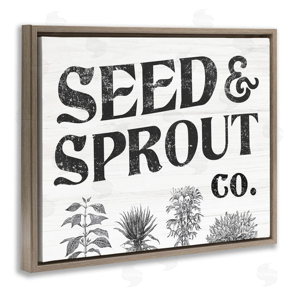 Stupell Industries Stupell Studio | Seed & Sprout Antique Botanicals Gardening Typography Wall Art