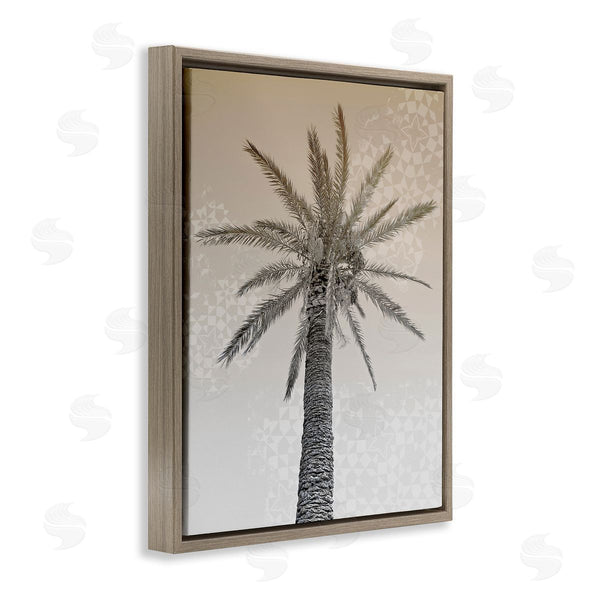 Stupell Industries Stupell Studio | Sepia Palm Tree Geometric Pattern