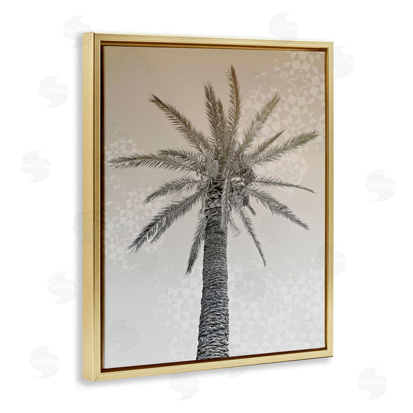 Stupell Industries Stupell Studio | Sepia Palm Tree Geometric Pattern