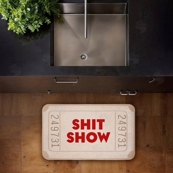 Stupell Industries Stupell Studio | Sh*t Show Ticket Neutrals Anti-Fatigue Mat