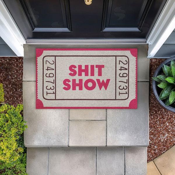 Stupell Industries Stupell Studio | Sh*t Show Ticket Stub Faux Sisal Door Mat
