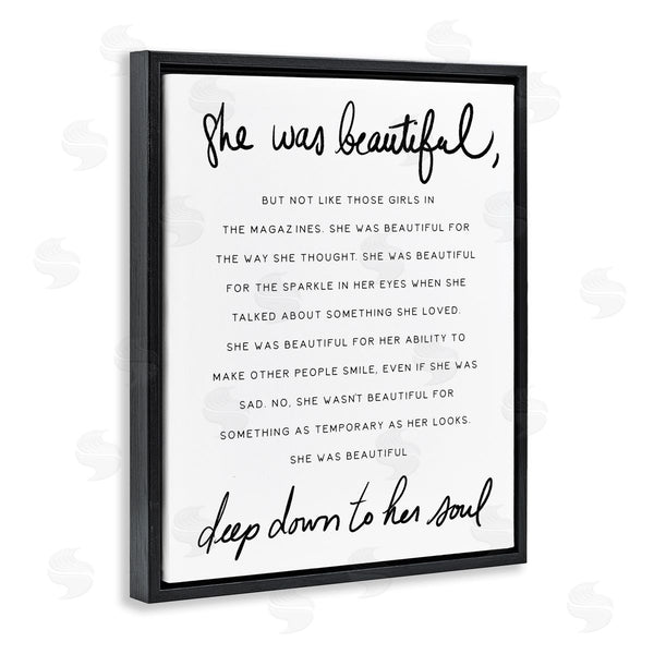 Stupell Industries Stupell Studio | She Was Beautiful Quote Wall Art