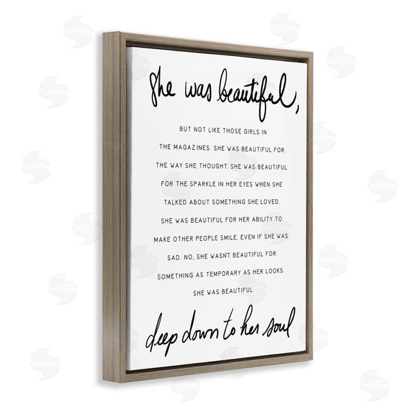 Stupell Industries Stupell Studio | She Was Beautiful Quote Wall Art