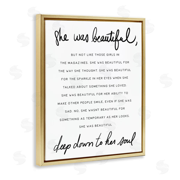 Stupell Industries Stupell Studio | She Was Beautiful Quote Wall Art