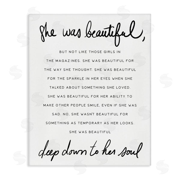 stupell industries Stupell Studio | She Was Beautiful Quote Wall Art