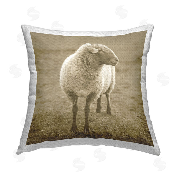Stupell Industries Stupell Studio | Sheep Grazing Farmland Animal Printed Throw Pillow