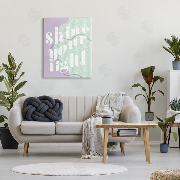 Stupell Industries Stupell Studio | Shine Your Light Purple & Green Wall Art