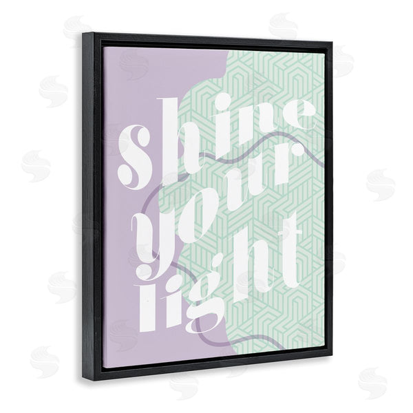 Stupell Industries Stupell Studio | Shine Your Light Purple & Green Wall Art
