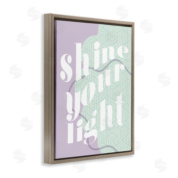 Stupell Industries Stupell Studio | Shine Your Light Purple & Green Wall Art