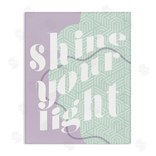 stupell industries Stupell Studio | Shine Your Light Purple & Green Wall Art