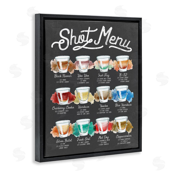 Stupell Industries Stupell Studio | Shot Menu Drink Recipes Fun Watercolor Styling