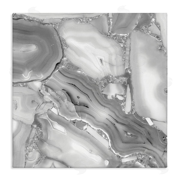 stupell industries Stupell Studio | Silver Geode Abstraction Rocky Earth Detail Wall Art