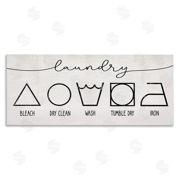 stupell industries Stupell Studio | Simple Rustic Laundry Symbol Guide Clean Home