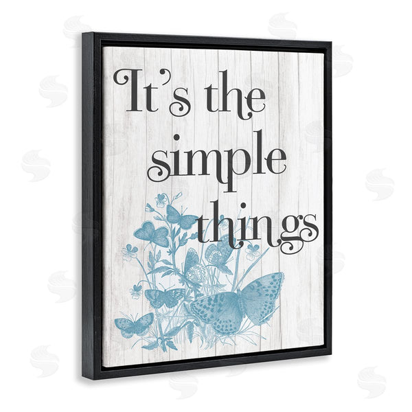 Stupell Industries Stupell Studio | Simple Things Quote With Butterflies Wall Art