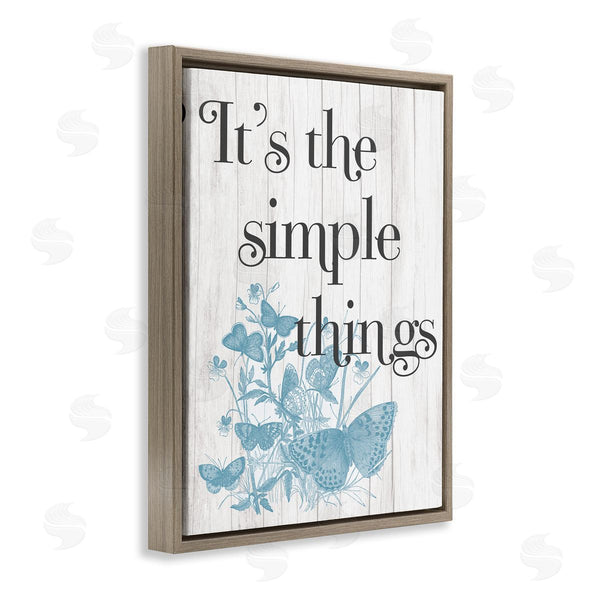 Stupell Industries Stupell Studio | Simple Things Quote With Butterflies Wall Art