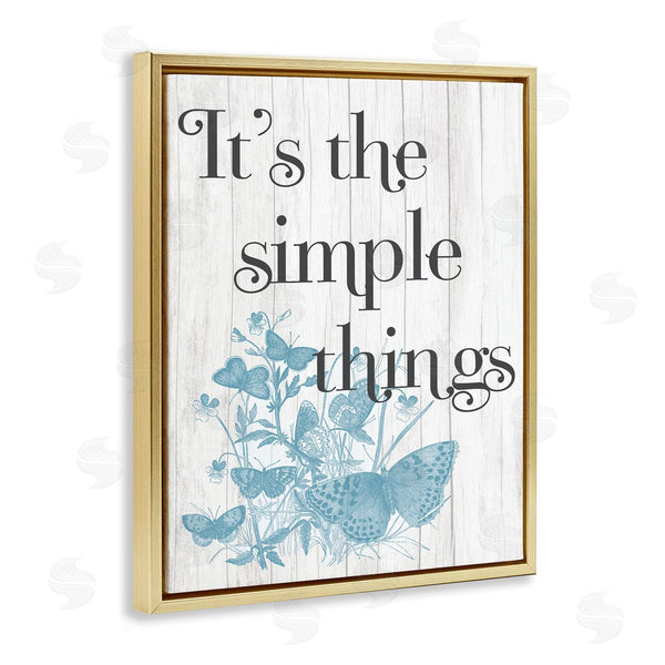 Stupell Industries Stupell Studio | Simple Things Quote With Butterflies Wall Art