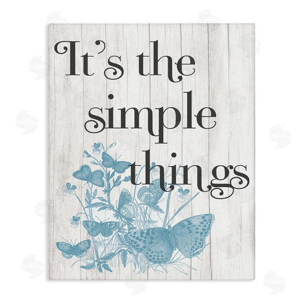 stupell industries Stupell Studio | Simple Things Quote with Butterflies Wall Art
