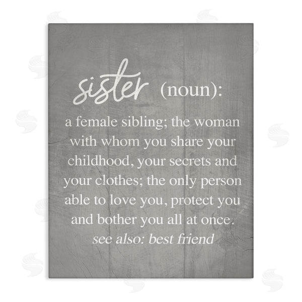 stupell industries Stupell Studio | Sister Definition Family Inspired Phrases Grey Pattern