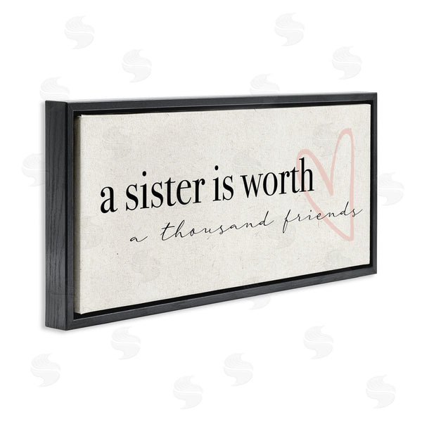 Stupell Industries Stupell Studio | Sister Worth Thousand Friends Phrase Wall Art