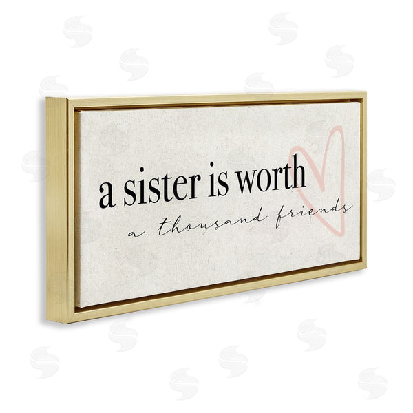 Stupell Industries Stupell Studio | Sister Worth Thousand Friends Phrase Wall Art