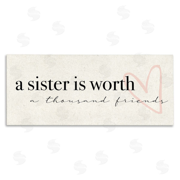 stupell industries Stupell Studio | Sister Worth Thousand Friends Phrase Wall Art