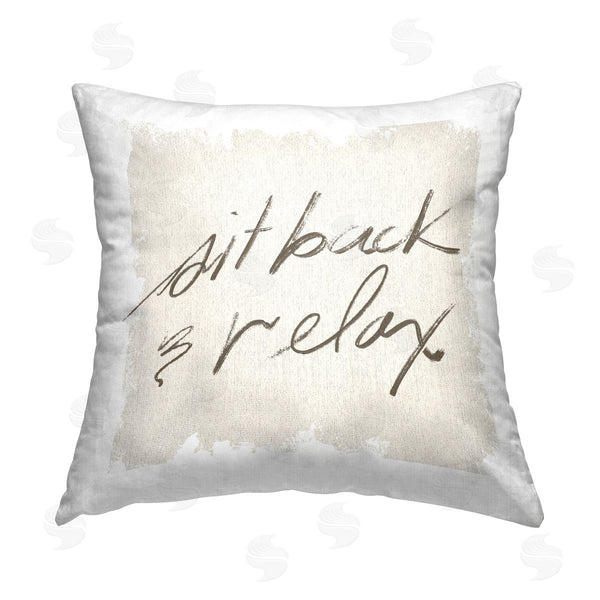 stupell industries Stupell Studio | Sit Back & Relax Printed Throw Pillow