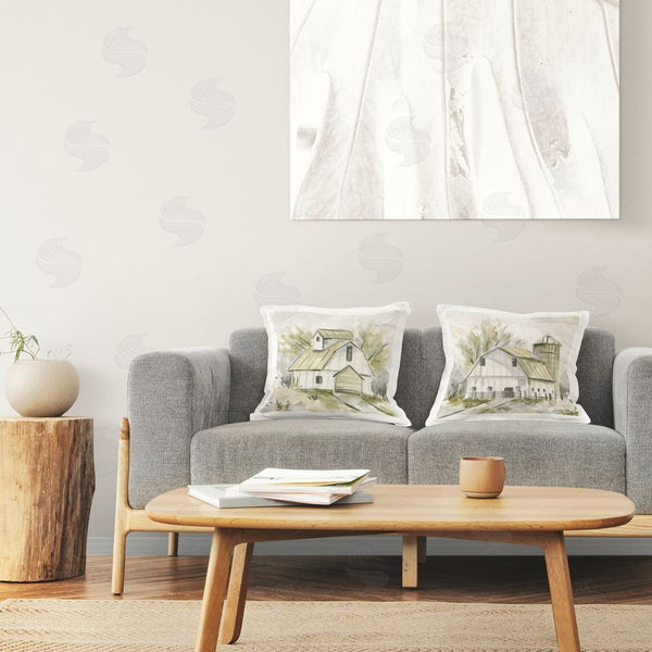 Stupell Industries Stupell Studio | Sketch Drawing Barn Silo Printed Throw Pillow Set